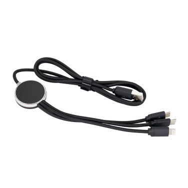 Logotrade mainostuote tuotekuva: 3in1 pitkä kaapeli, jossa valaistu logo kaiverrukseen, W201TG